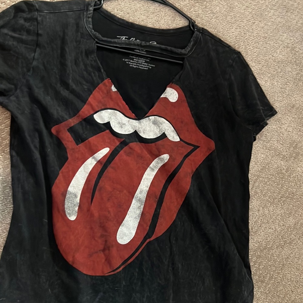Rolling Stones open neck shirt